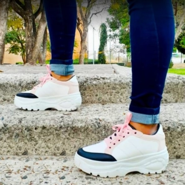 Monaco Platform White Sneakers For Women